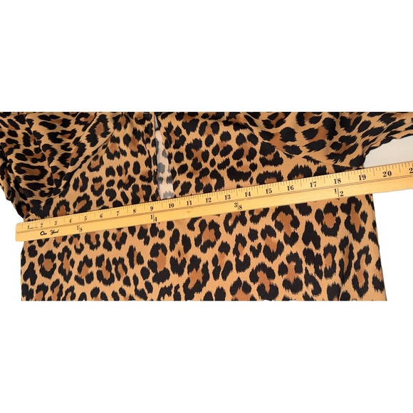 RE$298 Kate Spade New York Leopard Print Tie Neck MINI dress Women's Small - Picture 7 of 8